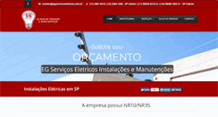 Desktop Screenshot of egservicoseletricos.com.br